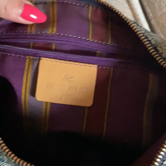 Etro denim crossbody, big 10" x 10" - Picture 8 of 12
